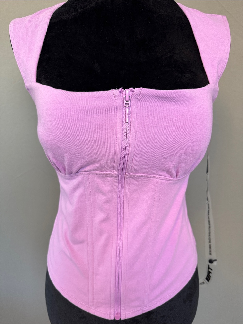 TA3 Corsety Square Neck Sleeveless Top - Picture 2 of 8